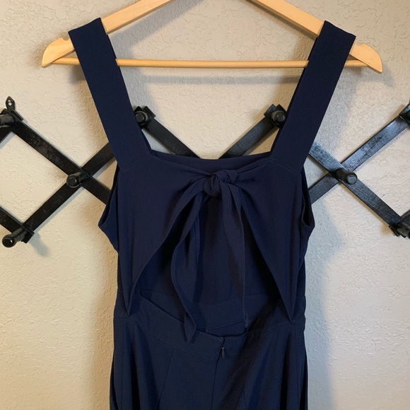 Madewell Apron Bow-Back Navy Jumpsuit - Picture 4 of 8